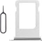 for iPhone 8 Plus Silver SIM Card Slot Replacement with Waterproof Rubber Ring and Card Removal Tool