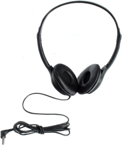 Soundnetic SN313 Classroom Over The Head Stereo Headphones with Leatherette Earpads, Black, Count of 10, Pack of 1