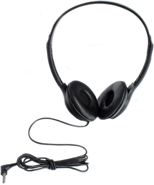 Soundnetic SN313 Classroom Over The Head Stereo Headphones with Leatherette Earpads, Black, Count of 10, Pack of 1