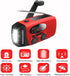 2000mAh SOS Alarm Emergency AM FM Weather Radio, Portable Hand Crank Solar Battery Operated