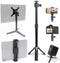 Kado Metal Portable Monitor Stand Tripod, 2-In-1 Phone/Tablet Clamp Portrait/Landscape, 100x100mm 75x75mm Wall/Arm