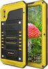 Mitywah Heavy Duty Military Armor Metal Case for iPhone Xs MAX, Waterproof, Shockproof, Dustproof, Rugged, Yellow