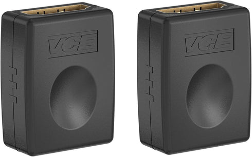 VCE HDMI Coupler, 2-Pack HDMI Female to Female Connector, 3D 4K HDMI Extension Adapter