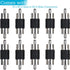 RCA Male to Male Coupler - 10-Pack, Dual Male Connector RCA M-M Adapter, Nickel Plated