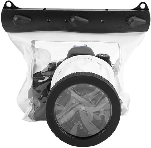 Waterproof Housing Bag for DSLR Cameras, Full Sealed Underwater Case, 20M Anti Shock Bag for Nikon (White)