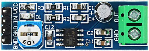 HiLetgo 5pcs LM386 Mono Audio Amplifier Module, 200 Times AMP Solo 5V-12V 10K Adjustable