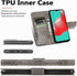 Samsung Galaxy A32 5G Case | Glitter Bling Leather Flip Wallet with Card Holder and Stand, Shockproof Crystal Grey