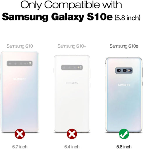 SURITCH Case for Samsung Galaxy S10e,?Built in Screen Protector??Support Wireless Charging? Rugged Back Cover Hybrid Bumper 360 Protective Case Matte Shockproof for S10e Case 5.8"(Purple)