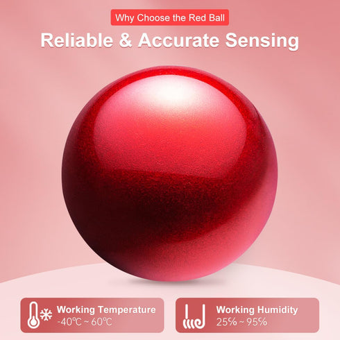 SANWA 34mm/1.34in Small Trackball Replacement Ball for Logitech M575, M570, MX Ergo, ELECOM, Kensington, Red