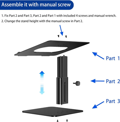 BESIGN LSX6N 10-15.6" Laptop Stand, Ergonomic Adjustable Notebook Riser, Computer Holder, Laptop Mount Compatible