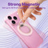 Jsoerpay Ultra-Thin Magnetic Phone Grip for MagSafe, Strong Magnet Phone Ring Holder, Includes Metal Ring Compatible