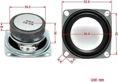 Gikfun 2" 4Ohm 3W (Pack 2pcs) EK1725 Full Range Audio Speaker Stereo Woofer Loudspeaker for Arduino