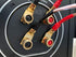 HiFi Speaker Y Spade Connectors, Dual Screw Locking Speaker Cable Plug, Fork Spade Connectors with Allen Wrench, 4PCS