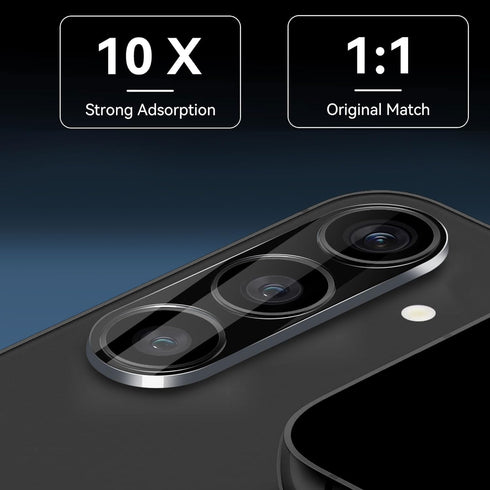 DEERLAMN 3-Pack Samsung Galaxy S24+ Plus Camera Lens Protector, 9H Hardness Anti Scratch Tempered Glass (Black)