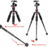 Portable Tabletop Camera Tripod, 20" DSLR Aluminum Mini Tripod with 360 Degree Pan Ball Head, Black