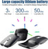 Foldable Arc Wireless Mouse, Silent Click Bluetooth 2.4GHz Dual Modes, Portable Curved Mouse for Home, Office, Travel