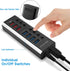 RSHTECH 7 Ports USB 3.0 Powered Hub with 4 High Speed Data Transfer + 3 Fast Charging Ports, 36W Adapter (A37-Black)