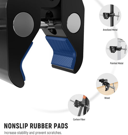 NEEWER Mini V Mount Battery Plate with Wide Super Crab Clamp & QR Lock for Tripod Light Stand