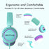 V1 Kids Headphones - Foldable, Wired Stereo, Tangle-Free 3.5mm, Adjustable On-Ear for School, Travel, Tablets (Green)