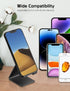 Aluminum Phone Stand for iPhone 16 15 14 13 12 11 X 8 7 6 Plus 5, Tablet, Samsung, Black