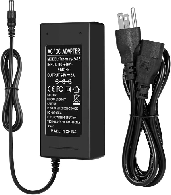 Taormey 24V Power Supply 5A,AC 100-240V to DC 24 Volt 5A Power Converter
