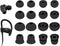 8 Pairs Silicone Ear Tips, Compatible with Powerbeats 3 2 1, Rubber Replacement Eartips for Skullcandy Earbuds, Black