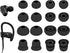 8 Pairs Silicone Ear Tips, Compatible with Powerbeats 3 2 1, Rubber Replacement Eartips for Skullcandy Earbuds, Black