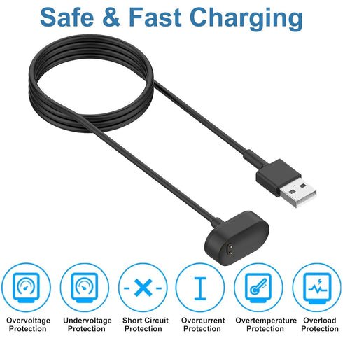 Compatible with Fitbit Inspire Charger, Replacement Inspire HR Charger Charging Cable for Fitbit Inspire, Inspire HR (Black)