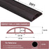 Floor Cord Cover, Self Adhesive Cord Hider, Dark Walnut, 20Ft, Prevent Cable Trips, 0.51" W x 0.31" H