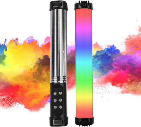 RGB Handheld Photography Lamp, Dimmable LED Light Portable Vlog Light with 2000mAh Battery, Adjustable Music Rhythm