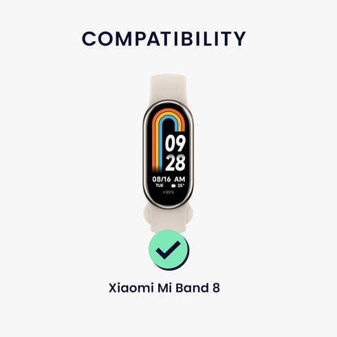 kwmobile Protective Film Compatible with Xiaomi Mi Band 8 Screen Protector - 2x Smart Watch Protector Anti-Fingerprint