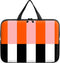 SROJDHFJB Universal Tablet Laptop Sleeve Case 10 inch, Orange Black White Stripes Slim