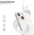 ORNARTO Compatible with iPhone 13 Case, Slim Liquid Silicone 3 Layers Full Covered Soft Gel Rubber Case (White) 6.1 inch