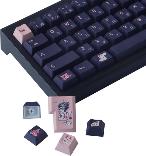 JOMKIZ Keycaps, 148 Keys Dye Sublimation Cherry Profile Keycap Set for Cherry MX Switches Mechanical Keyboards