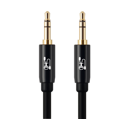 SHD Aux Cable (3.5mm Audio Cable) - Premium Sound Dual Shielded 6Feet Auxiliary Stereo Cable with Gold Connectors