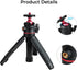 Wurkkos 360 1/4" CL01 HD02 DL08 Mini Telescopic Tripod, Handheld Stand with Flexible Ball Head and Screw for Camping