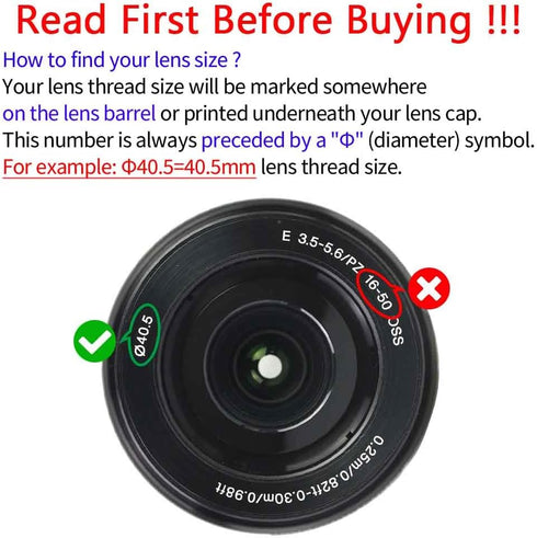 40.5mm Snap-on Lens Cap Cover with Keeper for Sony E-Mount 16-50mm F3.5-5.6 Lens for Sony Alpha a6600 a6500 a6400 a6300 a6100 a6000 a5100 a5000 Camera, ULBTER Lens Cap & Lens Cover Leash -2 Pack