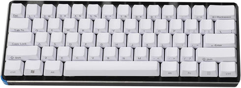 YMDK Side-printed Thick PBT OEM Profile 61 ANSI Keycaps for MX Switches Mechanical Keyboard (White)(Only Keycap)