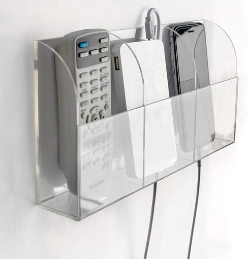 VANCORE Clear Wall Mounted Charging Phone Holder Smart Phone Station with 3 Holes