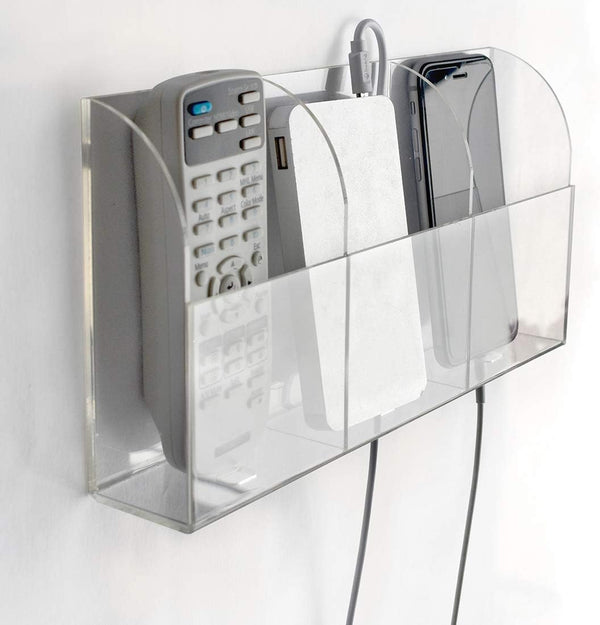 VANCORE Clear Wall Mounted Charging Phone Holder Smart Phone Station with 3 Holes