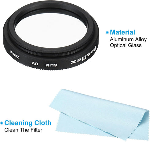 PATIKIL 28mm UV Filter, 1 PCS Slim UV Protection Camera Lens Filter for 28mm Photography