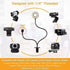 2 Pack 1/4 Screw to 17mm Ball Mount Base, Stand Interface Socket Joint for Tripod, DV Camera, Phone Holder