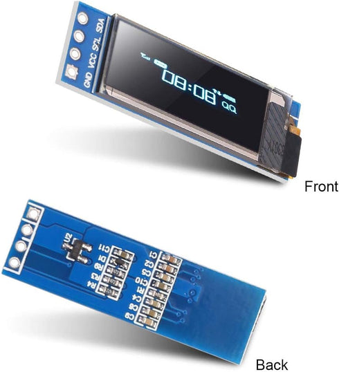 2pcs 0.91 I2C 0.91 inch I2C SSD1306 I2C 128x32 3.3V~5V Dorhea OLED Display Module IIC LED DC Display Module Blue LCD