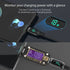 SOOPII 100W 1ft USB C to USB C Cable Fast Charge, Nylon Braided Cable with LED Display for iPhone 15/15 Pro/15 Plus/15