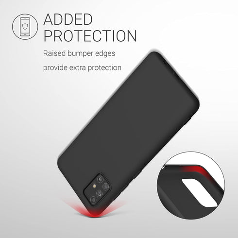 kwmobile Soft Slim Protective TPU Case for Samsung Galaxy A51 - Black Matte Cover