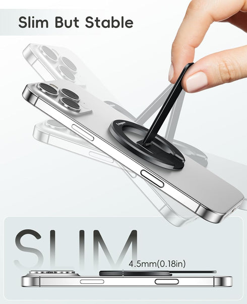 Magtame Double-Sided Magnetic Phone Stand Grip, Strong Magnetic Kickstand Desk Holder for Mag&Safe and Smartphone