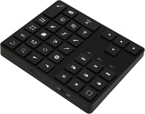 Goshyda Keyboard for Procreate, Rechargeable Shortcut Drawing Keyboard, One Handed Ergonomic 35 Keys Keyboard for iOS