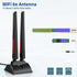 Superbat 6E 2.4GHz 5GHz 6GHz WiFi Tri-Band Antenna Magnetic Base WiFi Antenna with RP-SMA Extension Cable for PC
