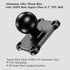 BRCOVAN 2 PCS, 1'' Ball Mount Base with Aluminum Alloy 4-Hole AMPS Square Plate & 1'' TPU Ball Adapter Compatible with RAM Mounts B Size 1 Inch Ball Double Socket Arm