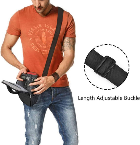 CADeN DSLR/SLR Camera Shoulder Bag: Large, Waterproof Case with Adjustable Shoulder Strap, Compatible for Nikon, Canon,